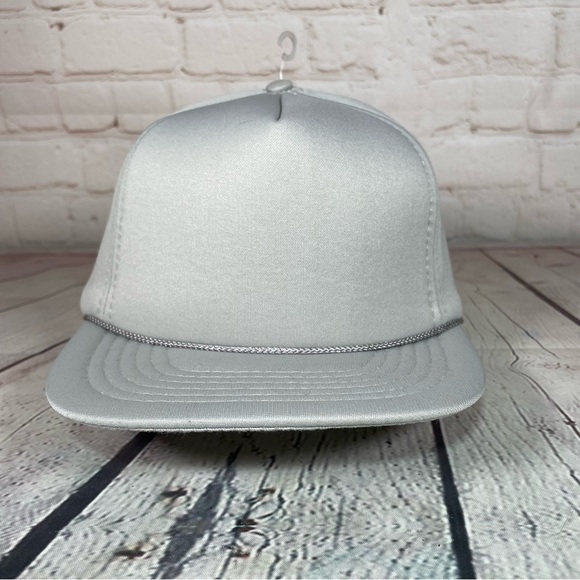 Vintage 80s Foam Lined Gray Trucker Hat Cap Snapback Adjustable - Picture 1 of 9
